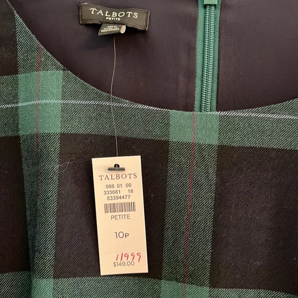 Talbots Green & Blue “Preppy” Dress - Picture 2 of 4